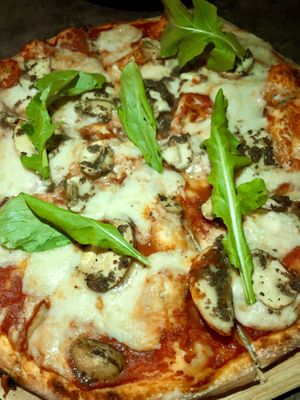 Truffled Mushroom Pizza  at The Vegan Table in Bangkok