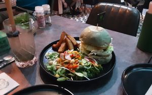 Chicken burger. at The Vegan Table in Bangkok