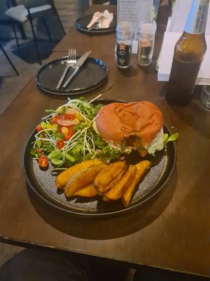 The vegan table beyond burger 🍔 at The Vegan Table in Bangkok