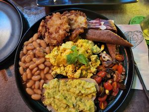 english breakfast at The Vegan Table in Bangkok