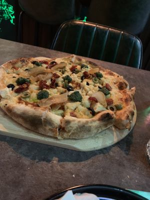 Mediterranean pizza  at The Vegan Table in Bangkok