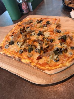 Mediterranean pizza, 9.5/10  at The Vegan Table in Bangkok