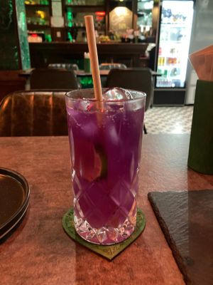 Pea Flower Lemonade at The Vegan Table in Bangkok