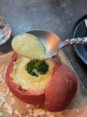 Corn soup  #Veganuary at The Vegan Table in Bangkok