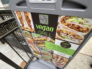 sign  at Vegan Grill - St Marks in New York City