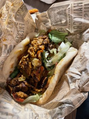 Chick’n gyro  at Vegan Grill - St Marks in New York City