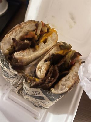 Steak and cheese sandwich   at Vegan Grill - St Marks in New York City