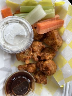 BBQ Cauliflower Wings  at Vegan Grill - St Marks in New York City