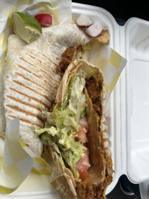 Beyond Crunch Wrap  at Vegan Grill - St Marks in New York City