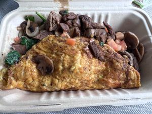 Just Egg omelette  at Vegan Grill - St Marks in New York City