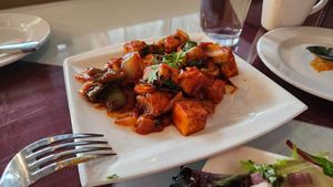 tofu chili. sweet and spicy -if you want at Himalayan Spice Indian Cuisine in Denver