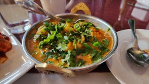 dhania with tofu and veggies. yum yum yummy at Himalayan Spice Indian Cuisine in Denver
