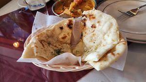 garlic naan. moist, fresh and so tasty at Himalayan Spice Indian Cuisine in Denver