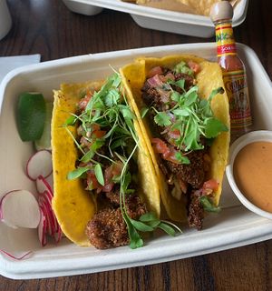 Baja tacos  at Raiz in New York City