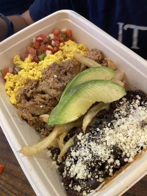 Brunch all day bowl (make sure you remind them to include the rice if it’s on the menu!)  at Raiz in New York City