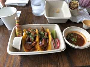 Birria tacos  at Raiz in New York City