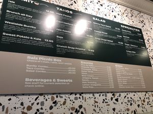 Menu  at Raiz in New York City