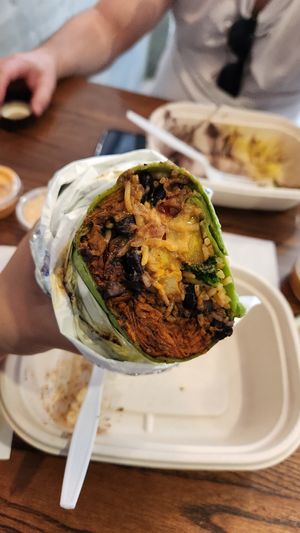 Sweet Potato and Kale Burrito #Veganuary at Raiz in New York City
