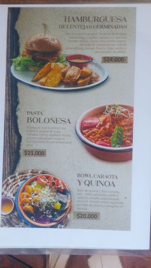 Menu 2 at Zona ProSalud in Guatape