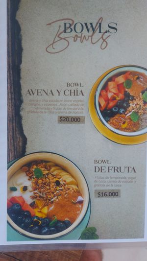 Bowls at Zona ProSalud in Guatape