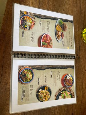 The menu  at Zona ProSalud in Guatape