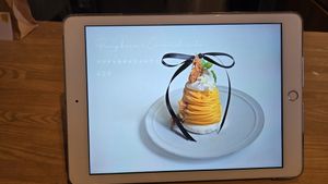 Menu at Ocha Ohana Montblanc in Osaka