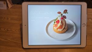 Menu at Ocha Ohana Montblanc in Osaka