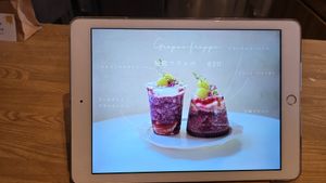 Menu at Ocha Ohana Montblanc in Osaka