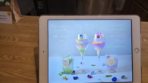 Menu at Ocha Ohana Montblanc in Osaka