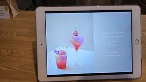 Menu at Ocha Ohana Montblanc in Osaka