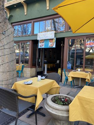 Outdoor seating  at Mayan Kitchen in Sunnyvale