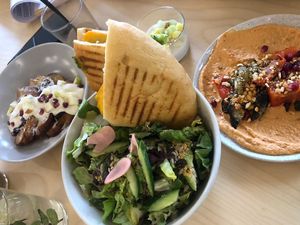 French Toast, grilled cheese, Hummus   at Wyld in Stuttgart
