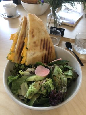 Grilled cheese and salad  at Wyld in Stuttgart