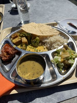 Indian lunch  at Govinda's Restaurant in Septon