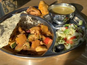 Thali on another day 😊  at Govinda's Restaurant in Septon