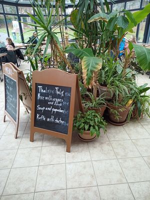 Menu of the day at Govinda's Restaurant in Septon