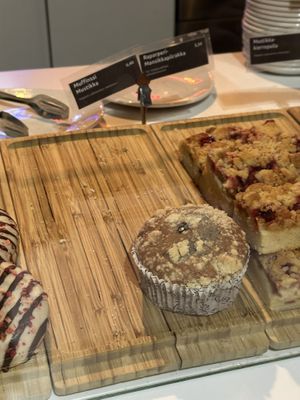 Vegan blueberry muffin  at Coffee House in Rovaniemi