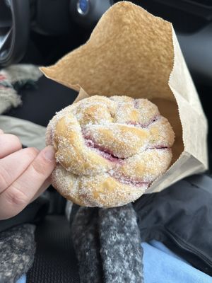 Vegan Raspberry pastry  at Coffee House in Rovaniemi