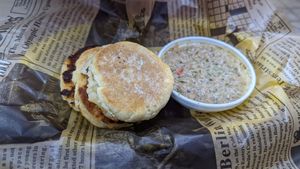 Biscuits and gravy at Atypical Vegan n More in Canton