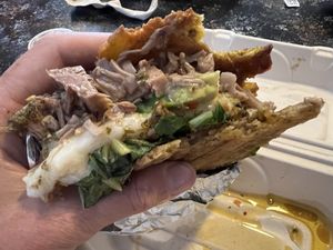 Comes with vegan cheese!  at Miss Arepa in Lahaina