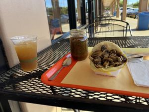 Mushroom arepas  at Miss Arepa in Lahaina