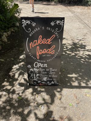 Sign  at Naked Foods in Nosara