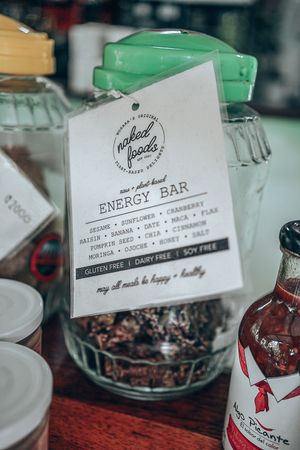 Raw + Dehydrated Energy Bar at Naked Foods in Nosara