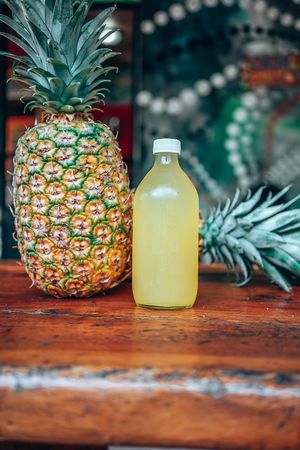 PIÑA COLADA - Pineapple + coconut water at Naked Foods in Nosara