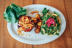 Proper Whopper at Naked Foods in Nosara