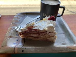 Torta de hojas  at Del Cerro in Valdivia