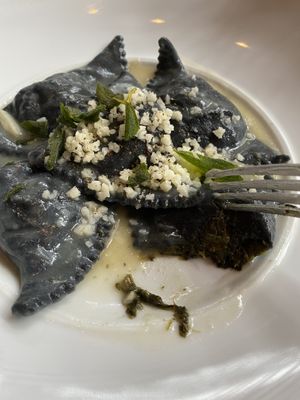 Squid Spinach Ravioli 💚  at Coletta in New York City