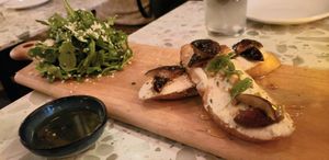 Almond Ricotta Bruschetta at Coletta in New York City