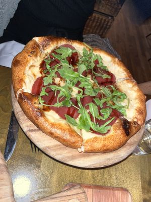 Fig prosciutto pizza   at Coletta in New York City
