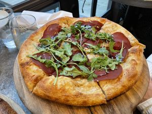 Fig and “prosciutto"  at Coletta in New York City